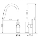 Torneira de cozinha com sensor retrátil