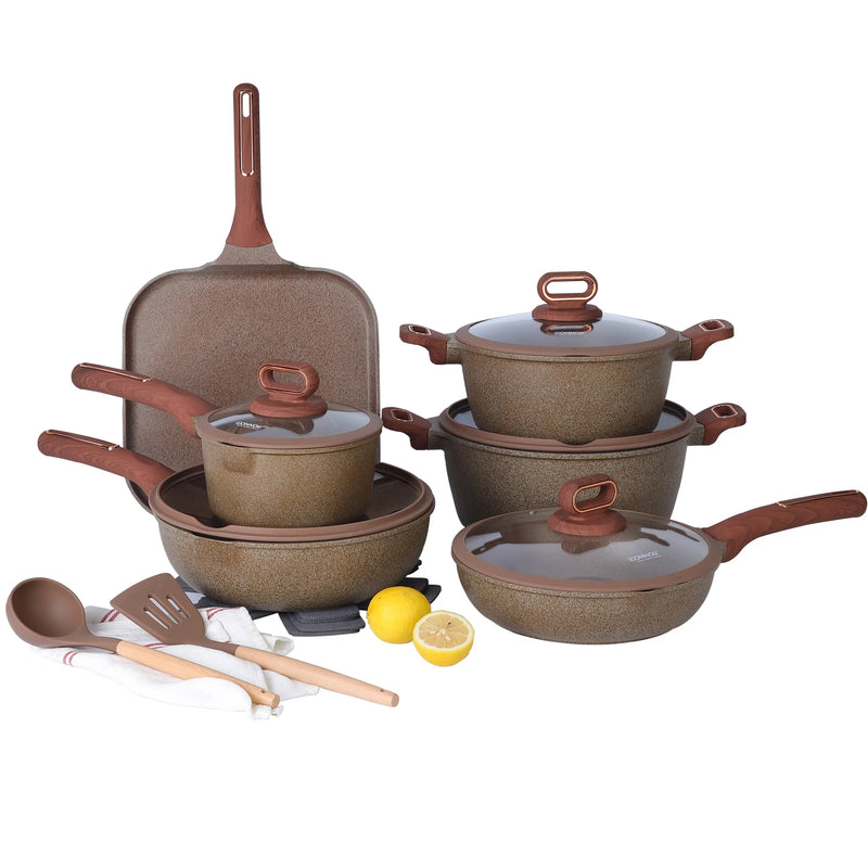 Conjunto de panelas de cerâmica