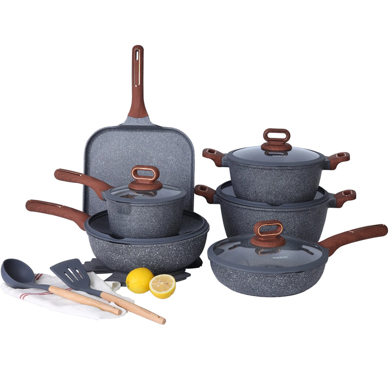 Conjunto de panelas de cerâmica