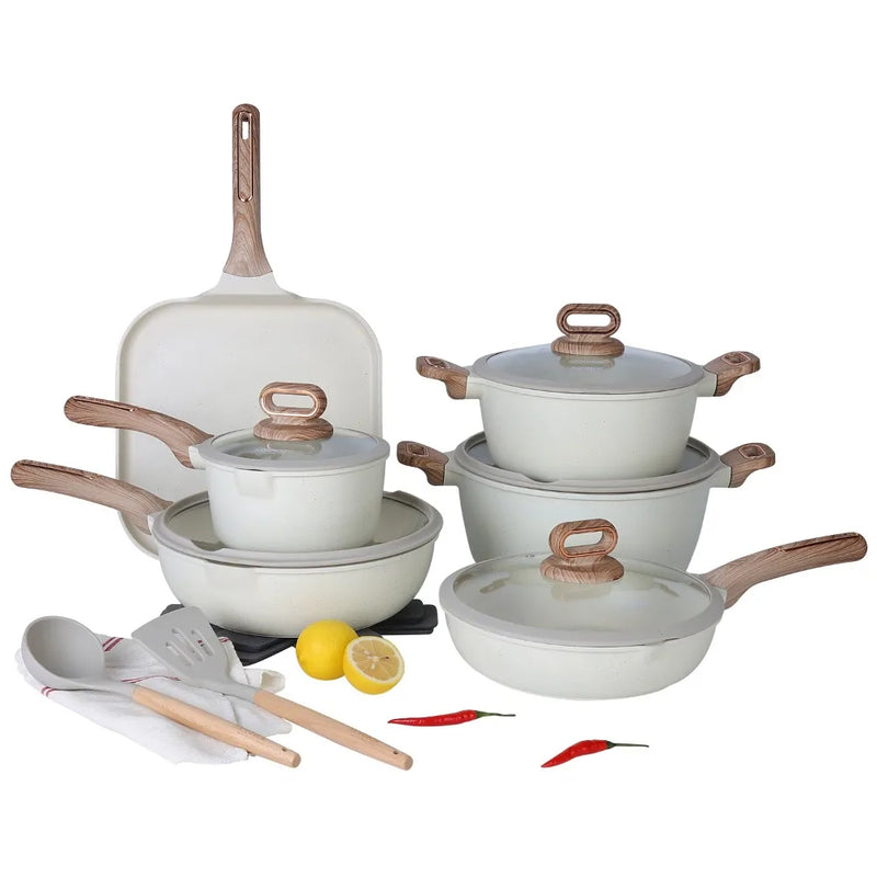 Conjunto de panelas de cerâmica